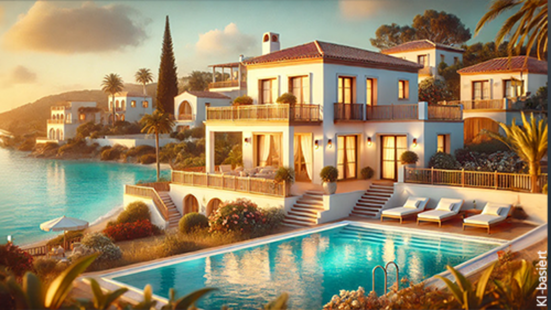 KI-basierte mallorquinische Finca mit Pool am Meer