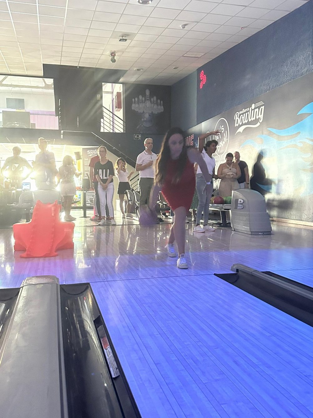 Amparo Ruiz Jimenez gab auf der Bowling-Bahn eine gute Figur ab