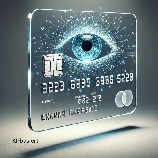 KI-Illustration die gläserne Kreditkarte