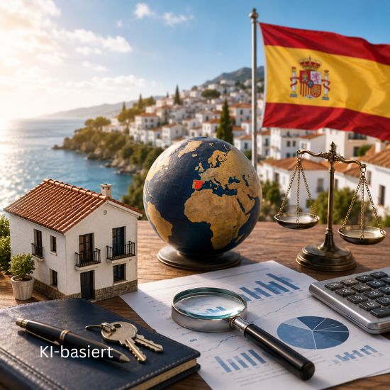 KI-Illustration zur Anässigkeit in Spanien